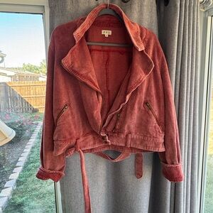 POL Women's Corduroy Utility Jacket - Rust